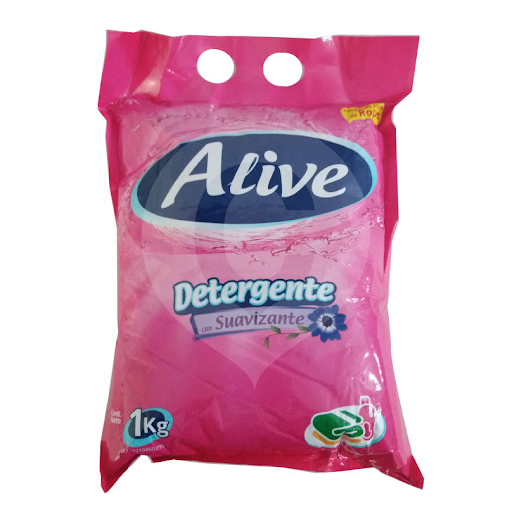 DETERGENTE EN POLVO ROSADO X 1 KG (ALIVE)