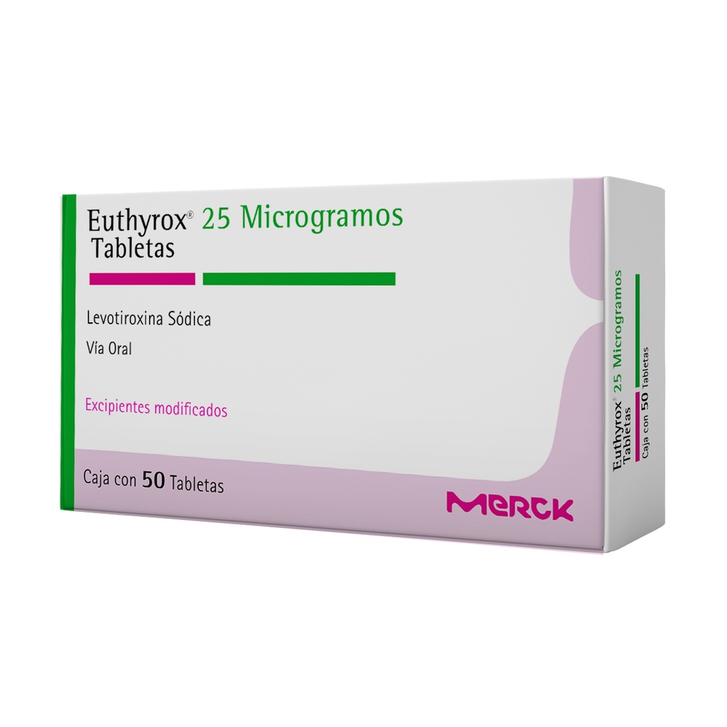 EUTIROX (LEVOTIROXINA SODICA) 25MCG X 50 TABLETAS (MERCK)