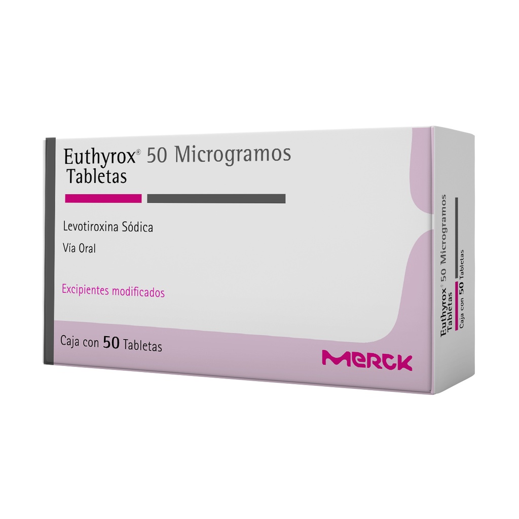 EUTIROX (LEVOTIROXINA SODICA) 50MCG X 50 TABLETAS (MERCK)