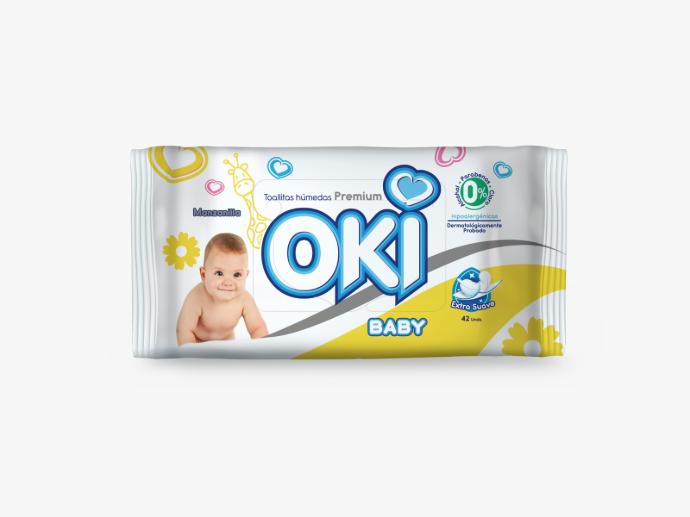 TOALLAS HUMEDAS BABY MANZANILLA 42 UNIDADES (OKI)
