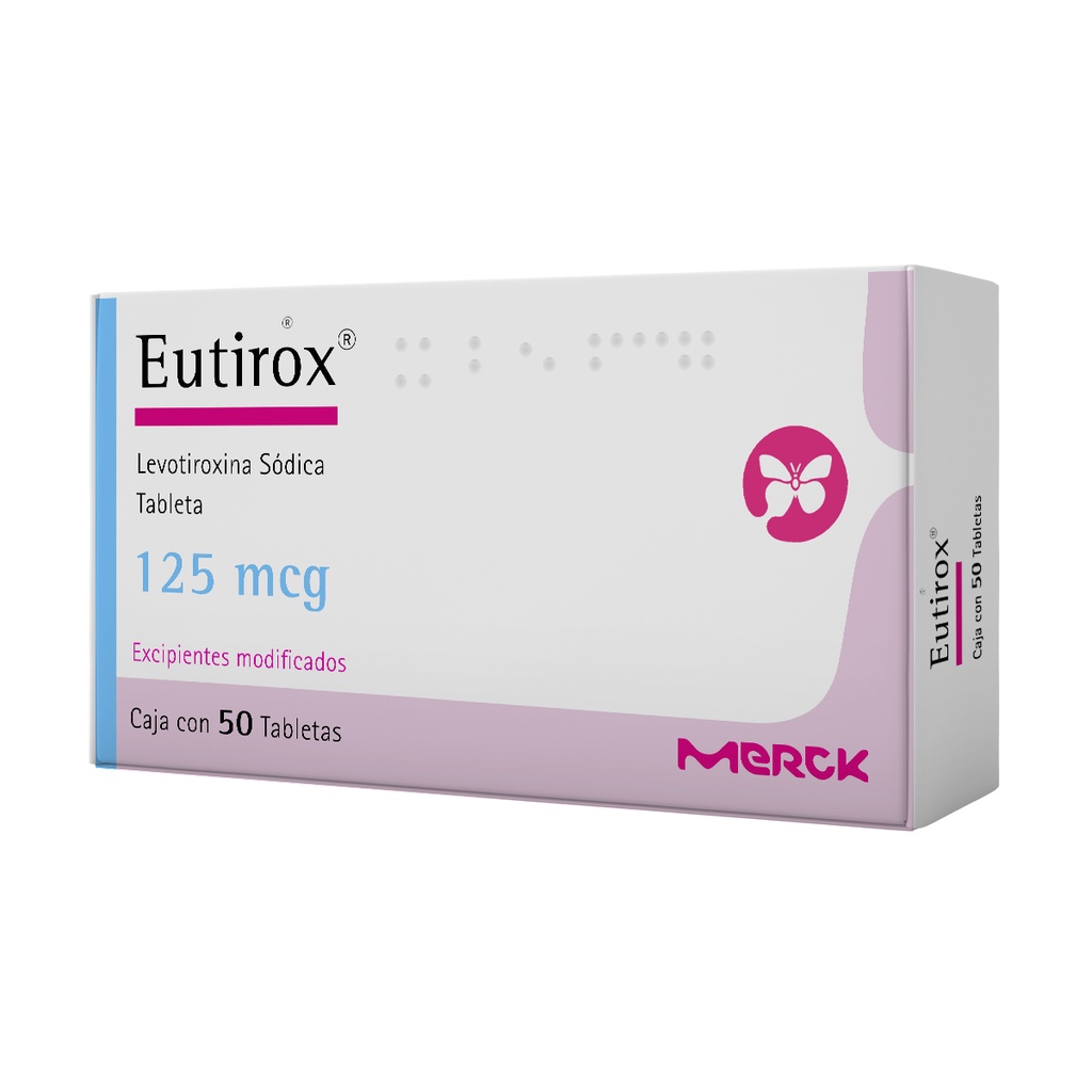 EUTIROX (LEVOTIROXINA SODICA) 125MCG X 50 TABLETAS (MERCK)