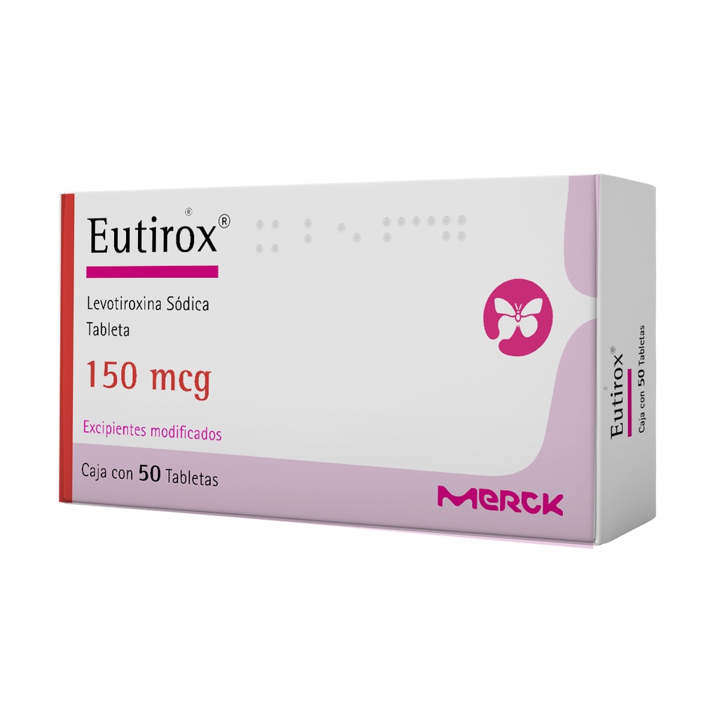 EUTIROX (LEVOTIROXINA SODICA) 150MCG X 50 TABLETAS (MERCK)