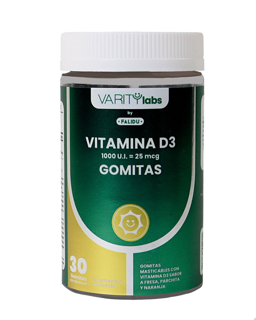 VITAMINA D3 1000IU X 30 GOMITAS (VARITY LABS)