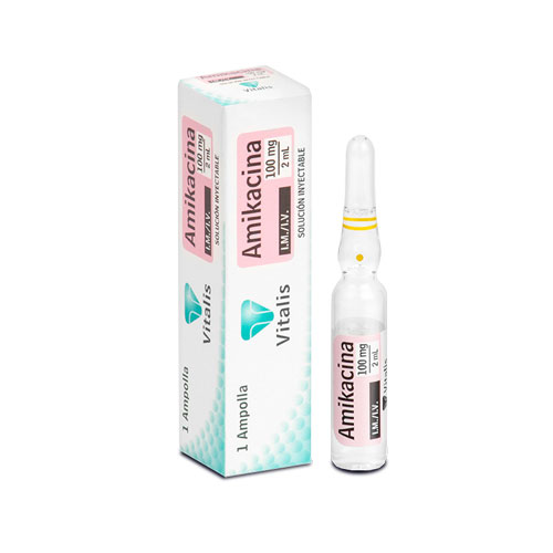 AMIKACINA  100MG/2ML X AMPOLLA IM/IV (VITALIS)