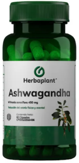 ASHWAGANDHA 450 MG x   60 CAPSULAS (HERBAPLANT)