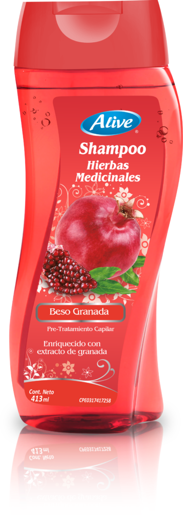 CHAMPU  HERBAL BESO GRANADA 413 ML (ALIVE)