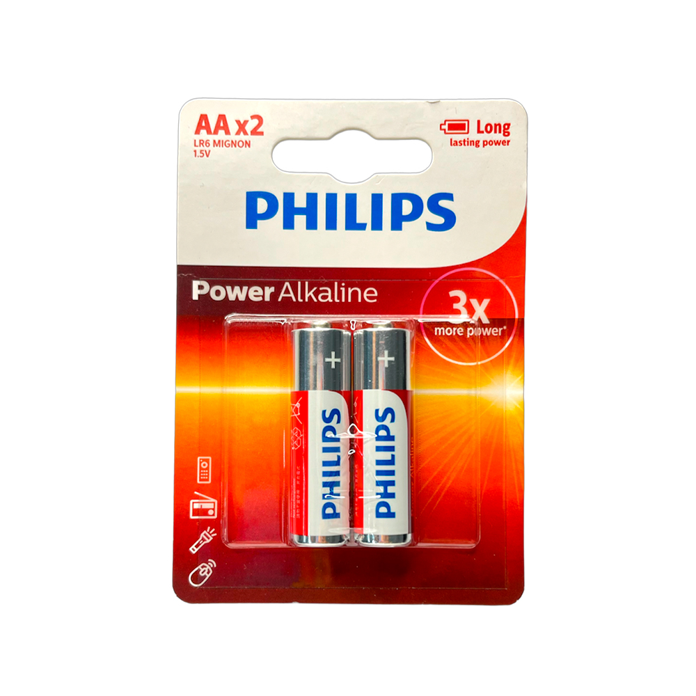 PILAS POWER ALCALINA AA X2 UND (PHILIPS)