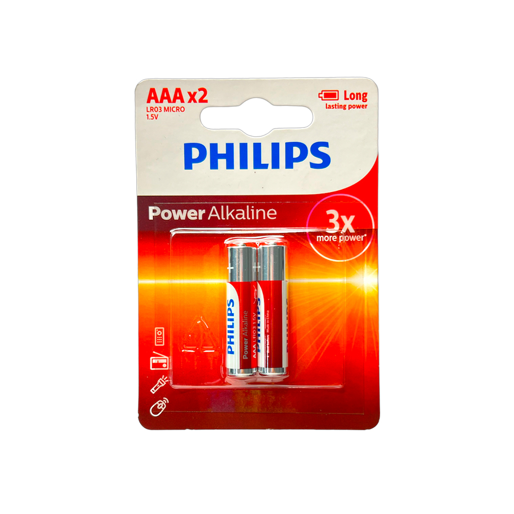 PILAS POWER ALCALINA AAA X2 UND (PHILIPS)
