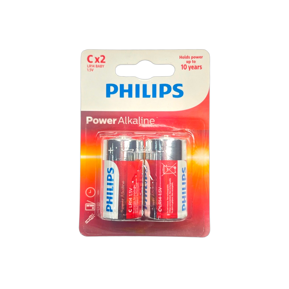 PILAS POWER ALCALINA C X2 UND (PHILIPS)