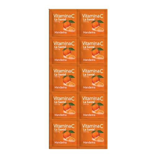 VITAMINA C MANDARINA 500MG X 10 TAB MASTICABLES (LA SANTE)