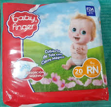 PAÑAL PARA RN TALLA S  X 20 UNIDADES (BABY FINGER)