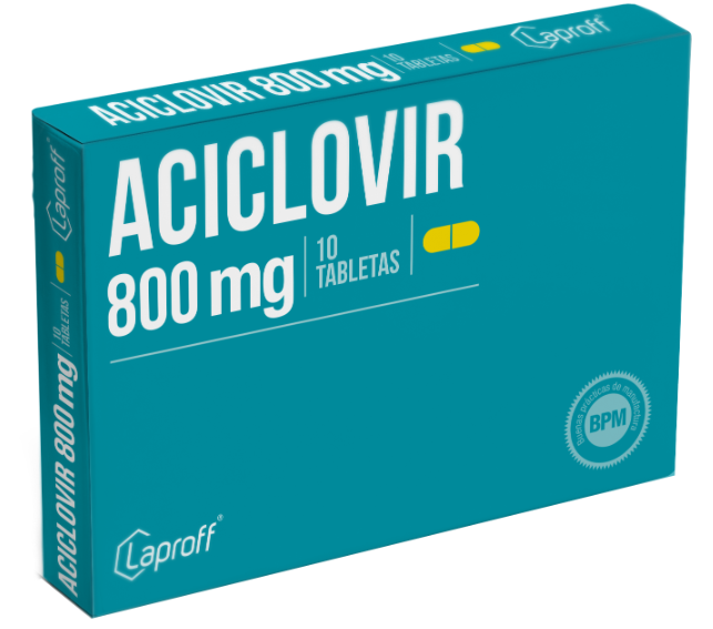 ACICLOVIR 800 MG X 10 TABLETAS (LAPROFF)