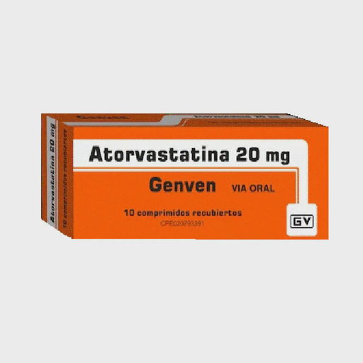 [7591585173447] ATORVASTATINA  20MG X 10 COMPRIMIDOS (GENVEN)