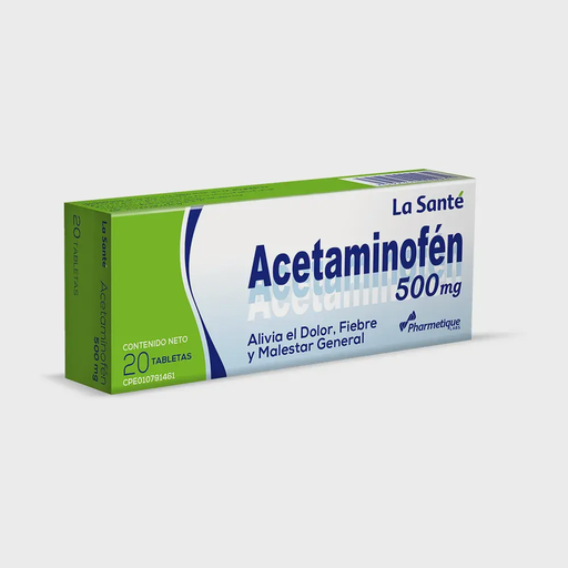 [7592454000031] ACETAMINOFEN 500MG X 20 TABLETAS (LA SANTE)