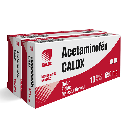 [7591519005264] ACETAMINOFEN 650MG X 10 TABLETAS (CALOX)