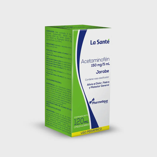 [7592454003100] ACETAMINOFEN JARABE 150MG/5ML X 120ML (LA SANTE)
