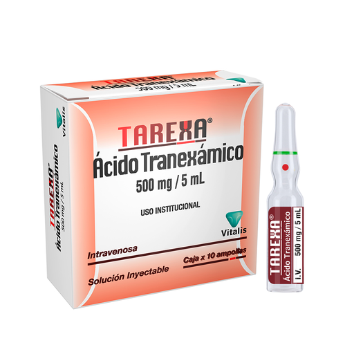 [7707236129217] ACIDO TRANEXAMICO 500 MG/5 ML X 1 AMPOLLA (VITALIS)
