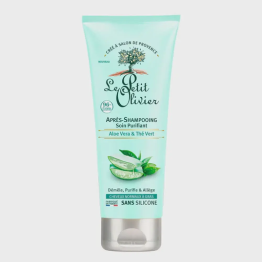 [3549620008463] ACONDICIONADOR PURIFICANTE CON ALOE VERA Y TÉ VERDE PARA CABELLO NORMAL A GRASO X 200 ML (LE PETIT OLIVIER)
