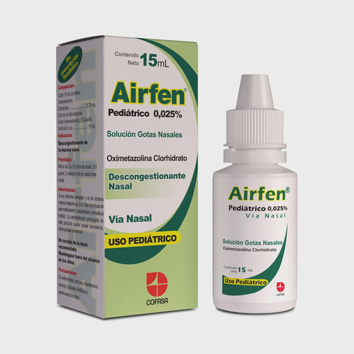[7591818111024] AIRFEN GOTAS NAS PEDIATRICAS (OXIMETAZOLINA) 0.025% x 15ML (COFASA)