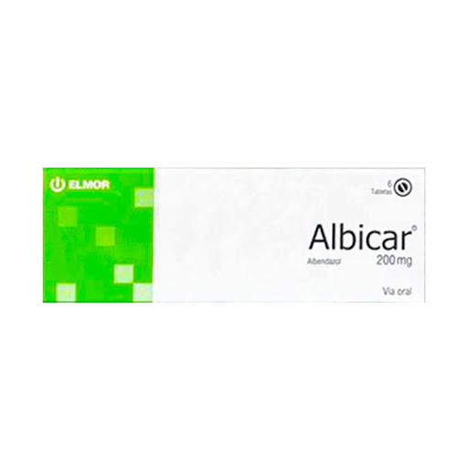 [7591062010173] ALBICAR (ALBENDAZOL) 200MG X 6 TABLETAS (ELMOR)