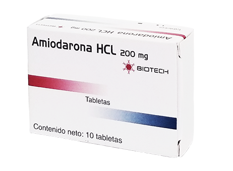 [7591243801750] AMIODARONA HCL 200MG X 10 TABLETAS (BIOTECH)