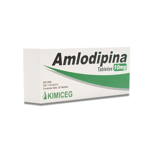 [7592616014029] AMLODIPINA 10MG X 20 TABLETAS (KIMICEG)