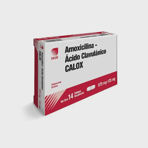 [7591519000627] AMOXICILINA CON ÁCIDO CLAVULANICO 875MG/125MG X 14 TABLETAS RECUBIERTAS (CALOX)