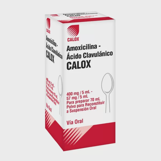 [7591519000610] AMOXICILINA CON ÁCIDO CLAVULANICO POLVO PARA SUSPENSIÓN USO PEDIÁTRICO 400MG - 57MG/5ML X 70ML (CALOX)