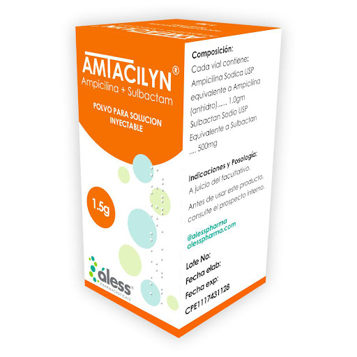 [75971304] AMTACYLIM (AMPICILINA - SULBACTAM) 1.5 G POLVO PARA SOLUCION INYECTABLE (ALESS)