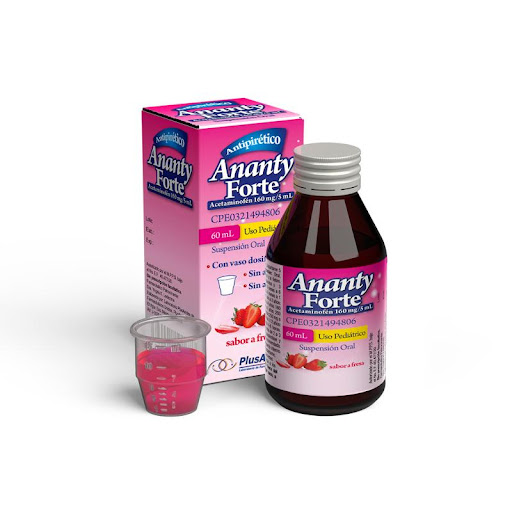 [7594001101673] ANANTY FORTE SUSPENSIÓN USO PEDIATRICO (ACETAMINOFEN) 160MG/5ML X 60ML (PLUSANDEX)