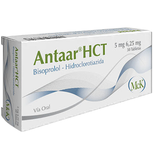 [7591519317756] ANTAAR HCT (BISOPROLOL - HIDROCLOROTIAZIDA) 5MG - 6.25MG X 10 TABLETAS (CALOX)