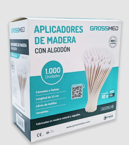 [7597830006287] APLICADORES DE MADERA X 100 UNIDADES (GROSSMED)