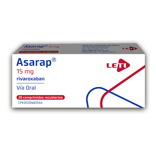 [7591585113337] ASARAP (RIVAROXABAN) 15MG X 20 COMPRIMIDOS RECUBIERTOS (LETI)