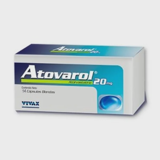 [7592432901435] ATOVAROL (ATORVASTATINA) 20MG X 14 CAPSULAS BLANDAS (VIVAX)