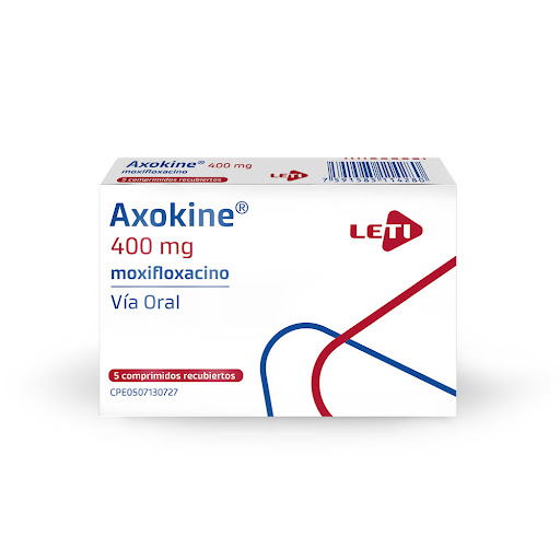 [7591585114280] AXOKINE (MOXIFLOXACINA) 400MG X 5 COMPRIMIDOS RECUBIERTOS (LETI)