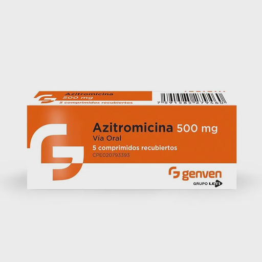 [7591585279460] AZITROMICINA  500MG X 5 COMPRIMIDOS (GENVEN)