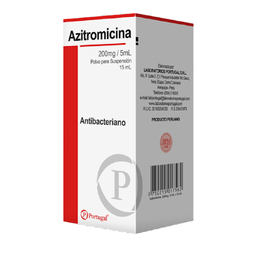 [7750215017562] AZITROMICINA POLVO PARA SUSPENSION  200MG/5ML X 15ML (PORTUGAL)