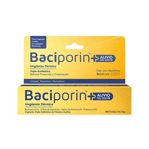 [732064572857] BACIPORIN UNGÜENTO (BACITRACINA ZINC - SULFATO DE NEOMICINA - SULFATO DE POLIMIXINA B)  X 14.7GR (MRCS 21)