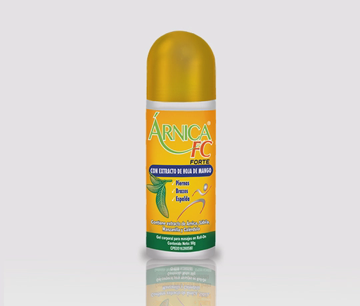 [7593090000676] ARNICA FC FORTE ROLL ON (MANGO - ARNICA - SABILA - MANZANILLA - CALENDULA - ALCANFOR - MENTOL)  X 90GR (FC PHARMA)
