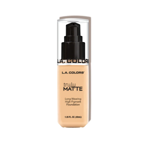 [81555793555] BASE DE MAQUILLAJE TRULY MATTE FOUNDATION-MEDIUM BEIGE 40ML (LA COLORS)