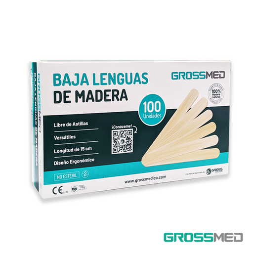 [7597830006270] BAJA LENGUA DE MADERA  X 100 UNIDADES (GROSSMED)