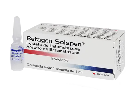 [7591243804409] BETAGEN SOLSPEN INYECTABLE (FOSFATO DE BETAMETASONA - ACETATO DE BETAMETASONA)  X 1 AMPOLLA DE 1ML (BIOTECH)