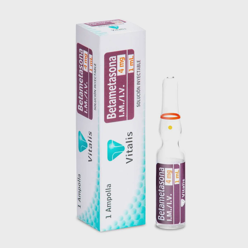 [7709193551063] BETAMETASONA 4 MG/1ML I.M/I.V X 1 AMPOLLA (VITALIS) 