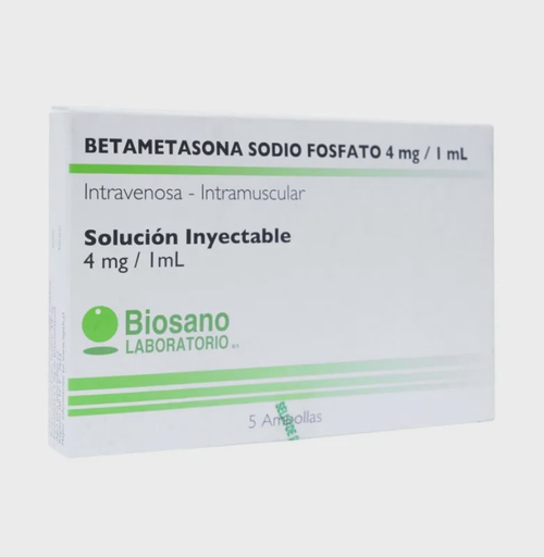 [780061130042] BETAMETASONA SODIO FOSFATO SOLUCION INYECTABLE  4MG/1ML X 1 AMPOLLA IM/IV (CR EL MORRO)
