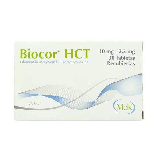 [7591519316261] BIOCOR HCT (OLMESARTAN MEDOXOMILO - HIDROCLORORIAZIDA) 40MG-12.5MG X 30 TABLETAS (CALOX)