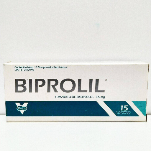 [7592349723618] BIPROLIL (FURAMATO DE BISIPROLOL) 2,5MG X 15 COMPRIMIDOS (VARGAS)