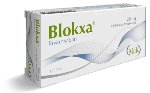 [7591519000429] BLOKXA (RIVAROXABAN) 20MG X 14 TABLETAS RECUBIERTAS (CALOX)