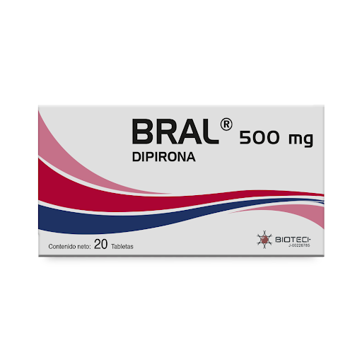 [7591243807202] BRAL (DIPIRONA) 500MG X 20 TABLETAS (BIOTECH)