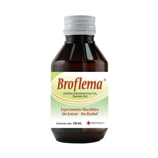 [7591243807370] BROFLEMA JARABE (CLORHIDRATO DE BROMEXINA) 8MG/5ML X 120ML (BIOTECH)