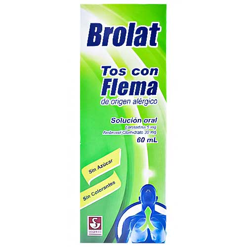 [7592601301585] BROLAT SOLUCION ORAL (LORATADINA - AMBROXOL CLORHIDRATO) 5MG/30MG X 60ML (MEYER)